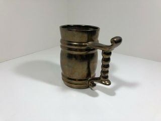 Prinknash Abbey Stein Tankard Beer Mug Cup Pottery Metallic Bronze