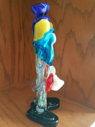 Vintage Murano Glass Clown Hand Painted Multi color Collectible figurine,  Italy 4