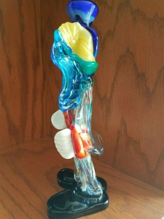 Vintage Murano Glass Clown Hand Painted Multi color Collectible figurine,  Italy 5