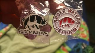 Roger Waters Us,  Them 2017 Tour Pins Set Bought At Albany Concert