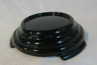 Vintage Black Amethyst Glass Base For Vase 5  Wide
