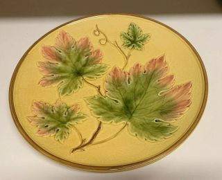 Zell Majolica Maple Leaves Georg Schmider Dinner Plate 1920 
