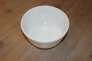 Vintage Pyrex White Milk Glass Ribbed Large Mixing Bowl 3 Quart Made In The Usa
