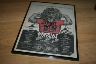 The Who Tour Framed Stranglers Ac/dc Nils Lofgren Press Poster 1979