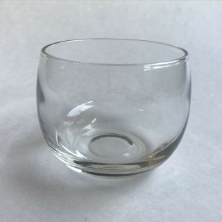 Vintage 1960s Set Of 7 Roly Poly Clear 4 Oz Hi Ball Juice Glasses Mid Century