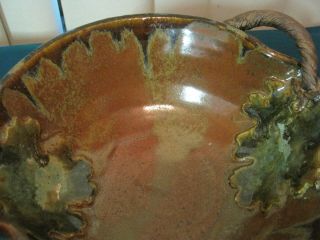 Studio Art Pottery Double Handled Bowl Signed Monte Vende 4