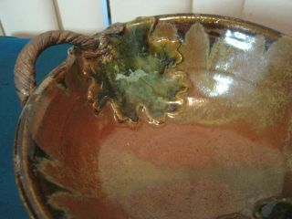 Studio Art Pottery Double Handled Bowl Signed Monte Vende 5