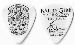 (bee Gees Barry Gibb) Black/white Tour Guitar Pick