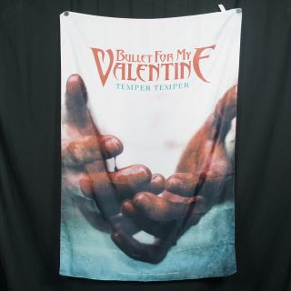Authentic Bullet For My Valentine Temper Temper Silk - Like Fabric Poster Flag