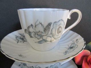 4 English Susie Cooper Teacups & Saucers Bone China England 183
