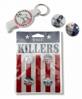 The Killers 7 Piece Buttons Bottle Opener Keychain Gift Set Official Band