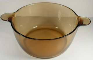 Corning Ware Amber Vision Cookware 4.  5 L / 5 Qt Stock Pot Pyrex Made In Usa