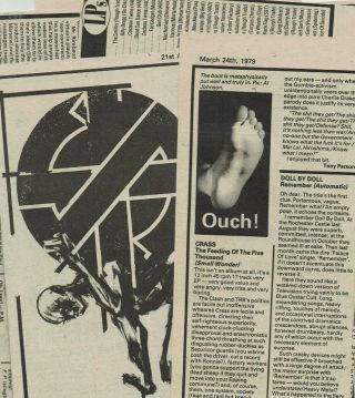 Crass - 18 Clippings,  Uk Press From The Late 1970 