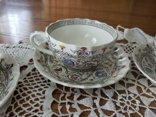 4 Vintage 1947 Copeland Spode Florence Coffee Tea Cups Saucers 4