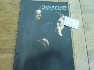 1985 Rare Tears For Fears Shows From The Big Chair Tour Programme & Scarf