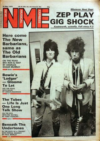 Nme 26 May 1979.  Rolling Stones Keith Richards Ron Wood.  Bowie The Who Led Zep