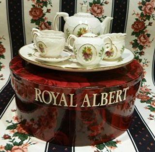 Royal Albert Old Country Roses Miniature Porcelain Tea Set