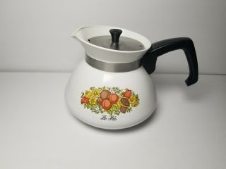 Corning Ware P - 104 Kettle Tea Pot with Stainless Lid Spice of Life Collectible 2