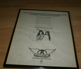 Aerosmith Draw The Line Framed Press Rock 1978