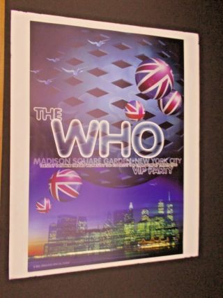The Who - Concert Poster - 2000 - - - Madison Square Garden N.  Y.  C.  October