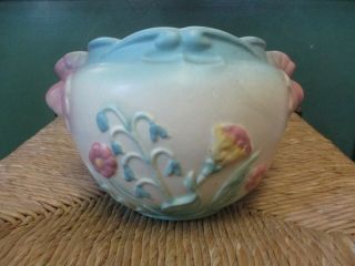 Vintage Hull Usa Art Pottery Bow Knot Jardiniere B 18 5 3/4 Vase