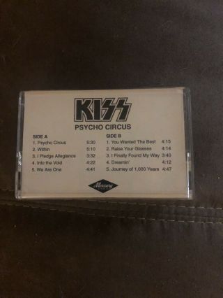 Kiss Psycho Circus Promo White Label Cassette