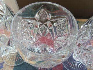 4 - Vintage EAPG US Glass Pennsylvania Milk Water Goblets Glasses 1898 3