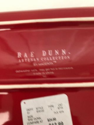 2018 Rae Dunn Red Believe Christmas Platter 3