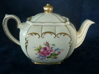 Vintage Sadler Cube Teapot Rose Design 2251