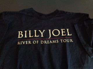 Billy Joel River Of Dreams Tour Concert Crew Shirt 1993 Vintage Xl