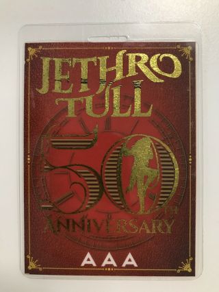 Jethro Tull Laminated Backstage Pass50th Anniversary Tour 2018