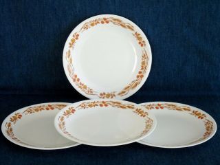 Set Of 4 Corelle Harvest Home Autumn Wheat 8 - 1/2 " Luncheon Lunch Salad Plates