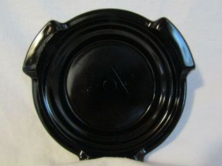 Vintage Black Amethyst Glass Base For Vase 3 - 1/2  Wide