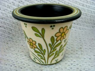 Gouda Holland Signed Floral 3 1/2 " Flower Pot 1920s Can 