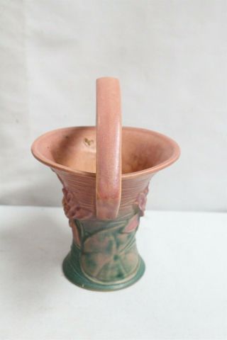 Roseville Art Pottery Water Lilly Handled Vase 380 - 8 Inch 2