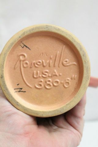 Roseville Art Pottery Water Lilly Handled Vase 380 - 8 Inch 8