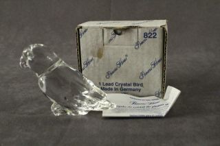Vintage Nos Princess House Crystal Lovey Love Bird Pet Glass Figurine 822 Boxed