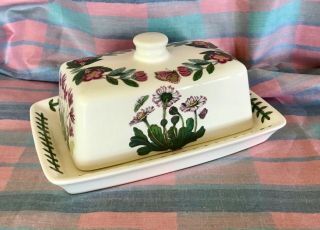 Portmeirion Botanic Garden 2 Pc.  Covered Butter Dish From Great Britain