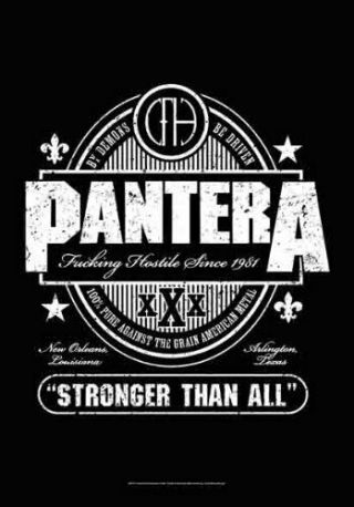 Authentic Pantera Beer Label Silk - Like Fabric Poster Flag