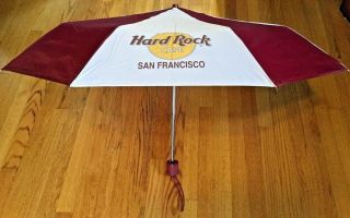 Hard Rock Cafe San Francisco Nylon Pocket Umbrella - Opens To 42” Arc