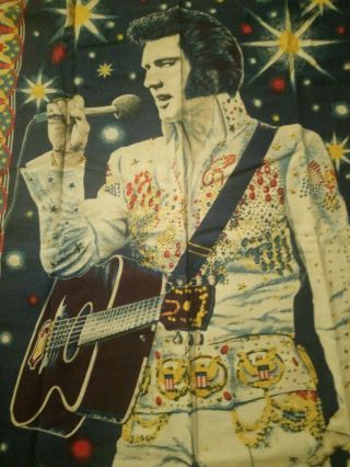 Elvis Wall Rug Hanging Memorabilia With Guitar & Microphone 3