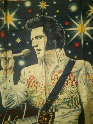 Elvis Wall Rug Hanging Memorabilia With Guitar & Microphone 4