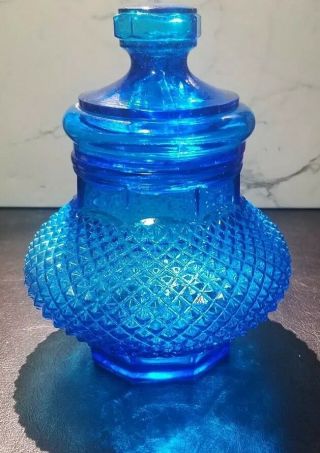 Vintage Blue Glass 7.  5 