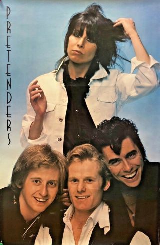 Pretenders Ii Promo Poster True Vintage Sire 1981 Chrissie Hynde Rare