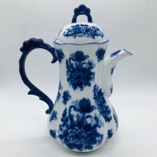 Cracker Barrel Cobalt Blue/White Floral 6 pc Tea SetBeautiful 8