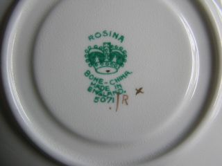 Rosina Bone China England 5071 Rosebuds & Gold Cup & Saucer 3