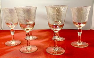Vintage Iridescent Port? Wine Glasses 6pc Gobblet Set