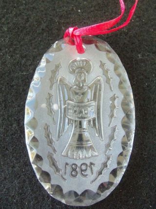 Vintage Waterford Crystal Annual Christmas Ornament Angel 1981 2