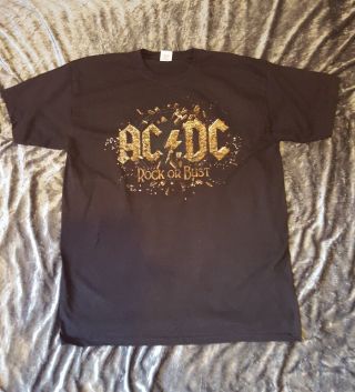 Ac/dc Rock Or Bust Tour T Shirt Large