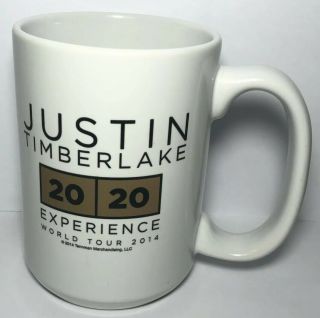 Justin Timberlake Coffee Cup Mug 20/20 Experience 2013 / 2014 World Tour Rare